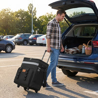 35L Large Capacity Insulated Cooler Bag with Wheels for Outdoor Picnics and Fishing