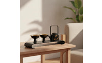 Chinese Tea Set Footed Cups Dark Tea Set Curved Spout Ceramic Ware