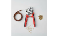 Round Holes Leather Hole Punch Tool Easy to Use Belt Hole Puncher Ergonomic Handle Revolving Punch Plier Multi-Lever Leverage for Crafting