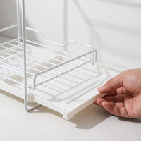 Bathroom Sink and Organizer for Dishwashing Area, Carbon Steel Wall Mounted Kitchen Rag Holder No Drill for Home Cooks