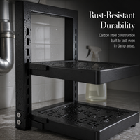 Multi-layer Adjustable Pot and Pan Storage Rack for Kitchen Counter and Cabinet