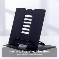 Portable Foldable Book Easel Handsliberated Adjustable perusing stand Ergonomic desktop design Accessory adaptable for Children, Students, Professionals, Study Room, School, Office, Bedroom