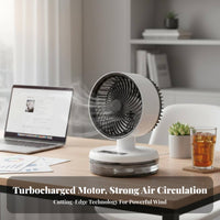 Portable Water Cooling Fan 7-Color Desktop Air Chiller Three Settings Adjustable Tabletop Ventilation Device for Office Workers, Bedroom, Dorm Room