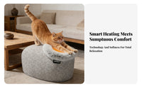 Electric Thermic Enclosure Enclosed Design Feline Bed Constant Temperature Pet Accessory for Kittens, Elderly Animals, Indoors, Living Room, Bedroom