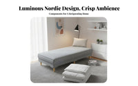 Space-Saving Bedside Splicing Daybed Two-in-onePurpose Design Chaise Lounge Multi-Use Bedroom Furniture Modern Minimalist Aesthetic for Small Apartment Dwellers, Interior Decorators, Living Room, Guestroom, By a Window, Entryway