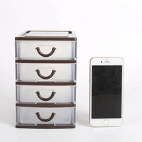 Mini drawer organizer, transparent storage box with lid, 5L capacity, for desk & office