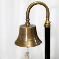 American Style Brass Tabletop Rope Hand Bell, Vintage Luxury Decorative Bell