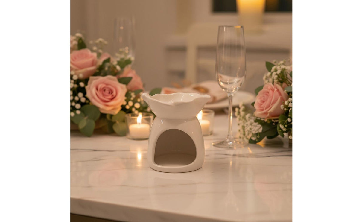 Tealight Warmer Compact Ceramic Burner Easy to Glaze Ceramic Scented Melt Burner for Wedding