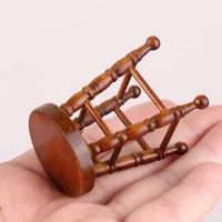 Tiny Dollhouse Stool Realistic Miniature Stool Round Furniture Classic for Collectors, Crafters