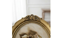 Ornate Oval Picture Frame Hand Crafted Vintage Oval Picture Frame for Entryway Decor