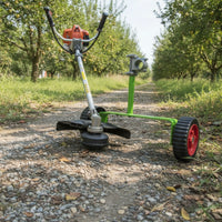 Clamp-on String Trimmer Wheel Attachment Universal Trimmer Support Wheel Attachment Easy to Install Grass Eater Support Wheels Heavy-Duty for Gardeners