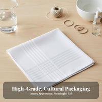 White Cotton Handkerchief Soft & Skin-Friendly Satin Border Handkerchief