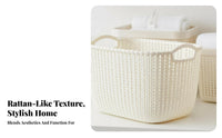 Imitation Rattan container flexible Woven Organizer Lightweight for Living Room