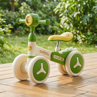 Young Child Bike with Four Wheels Adjustable balance bikes with Four Wheeled Stable Rideable for Young Children, Beginners, Backyard