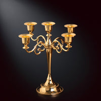 Decorative 5-Arm Candelabra Ornate 5-Arm Candle Holder Elegant Candelabra with Scroll Arms Vintage for Wedding Planners, Home Decorators, Dining Tables, Living Rooms