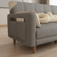 Foldable Sleeper Sofa Space Saving Modern Futon Bed Adjustable Backrest Double-Use Loveseat Bed for Bedroom, Living Room