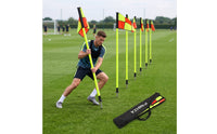 4 Pieces  Soccer Corner Flag Stable Soccer Training Poles with Flags Bright Ground Marker Kit for Match-Day Setup