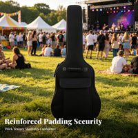 41-Inch Acoustic Guitar Bag Black Backpack Guitar Bag