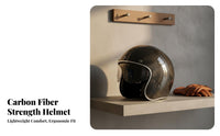 Carbon Fiber Helmet Breathable Carbon Fiber High Impact Resistance for Cruiser Cyclist S, Men, Cruising, Town Commuting, Daily Commute