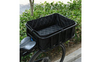 Carbon Steel Bike Basket with Waterproof Cover Heavy Duty Bike Basket with Cargo Net Large Capacity Easy to Install for Commuters, Grocery Shopping, Daily Commute