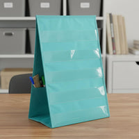 Long-Lasting Desktop Pocket Chart Portable Double-Sided Pocket Chart Reusable for Teachers, Students, Office