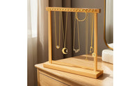 Necklace Holder with 18 Hooks Desktop Necklace Display Stand with Hooks Bracelet Hanger for Vanity