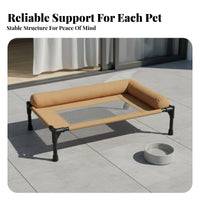 Elevated Pet Bed Moisture-Resistant Elevated Dog Bed Mesh Pet Cot Portable Cooling Mesh Dog Sleeping Pad Easy Assembly for Dogs
