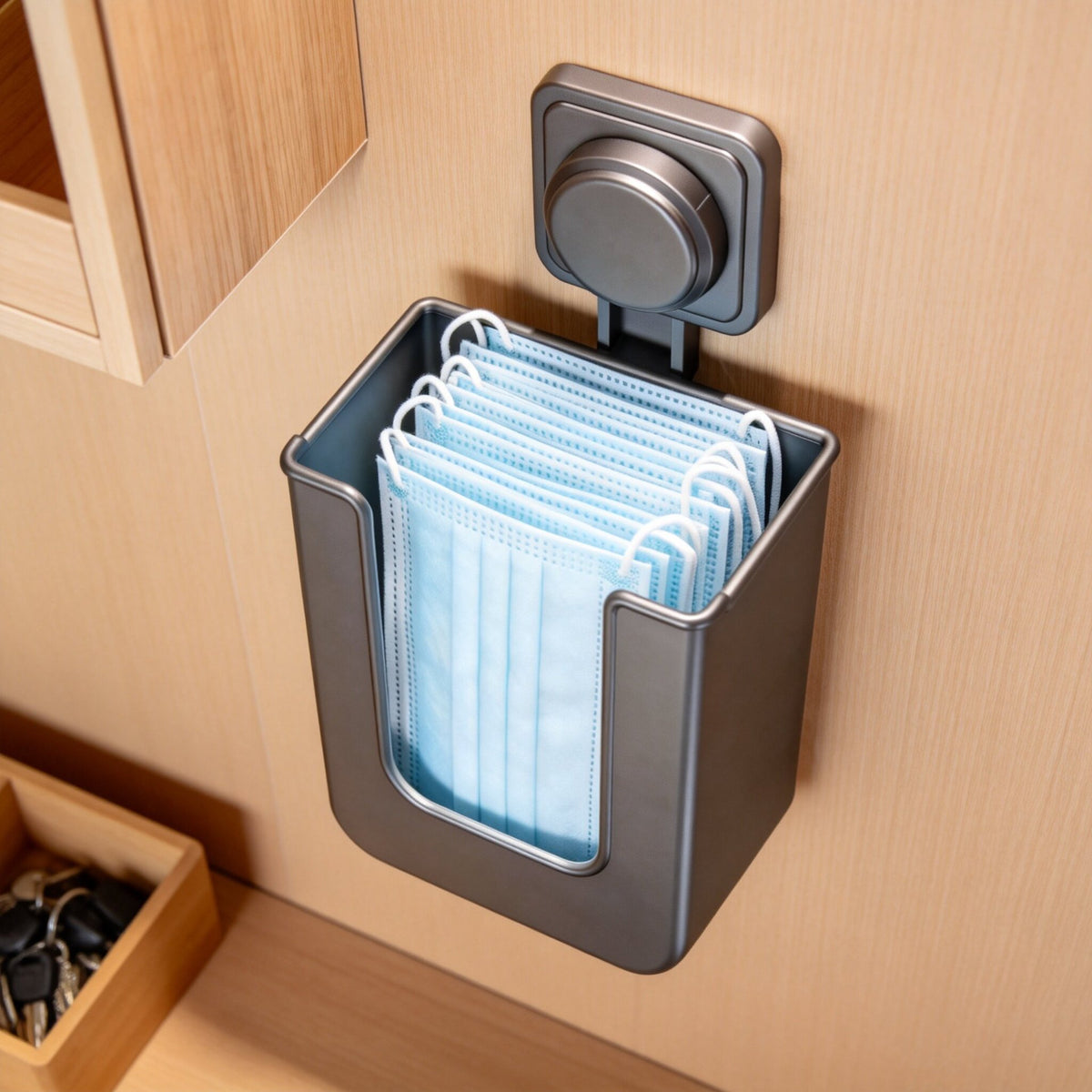 Wall-Mounted Storage Box for Disposable Gloves and Masks, No Drilling Needed