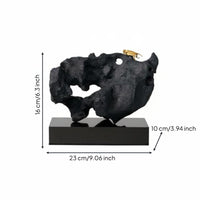 Rock Sculpture Artistic Shape Decor Piece Display Centerpiece Abstract Rock Ornament for Office, Showroom, Model Room