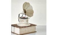 Vintage Gramophone Decor Handmade Gramophone Ornament Phonograph Ornament Antique-Inspired Tabletop Display Prop Metal