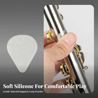 Flute Finger Rest Comfortable Silicone Flute Grip Universal Fit Instrument Accessory for Students, Practice Practices, Music Lessons