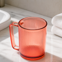 Luxury Mouthwash Cup Set with Handle for Kids & Couples, Toothbrush & Toothpaste Storage