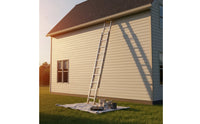 Telescopic Extension Ladder Heavy Duty Aluminum Straight Ladder Industrial Grade Access Equipment for Contractors, Professionals, Construction Site