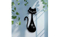 Cat-Shaped Metal Decor Wall Art Lightweight Feline Wall Decor Easy Installation for Living Room, Entryway, Hallway