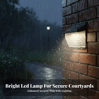 Solar Powered Wall Light Weather-Resistant Solar Movement-Activated Light Energy-Saving Waterproof Outdoor Sconce for Patio, Pathway, Driveway