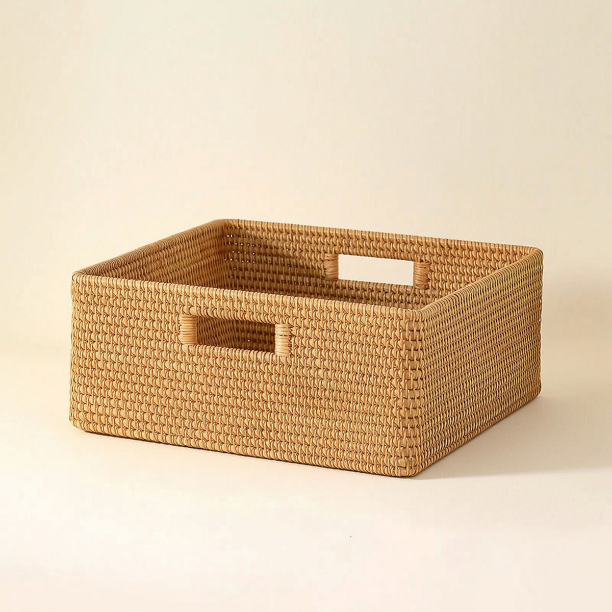 Storage Basket with Handles Handwoven Braided Storage Basket for Shelves, Closet, Living Room