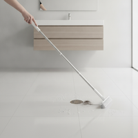 Multi-functional Floor Scrub Brush with Long Handle for Bathroom and Grout Cleaning