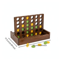Four in a Row Game Educational Wooden Four in a Row Game Parent Child Interaction for Preschoolers, Home