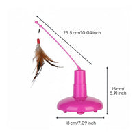 Automatic Feline Teaser Relieves Boredom Electric Rotating Feline Toy Adjustable