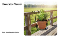 Railing Planter Rack Wide bracket Design Plant Holder long-finaling for Fence, Homeowners