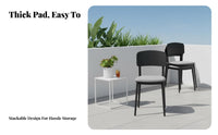 Stackable Design formed Plastic Chair Modern Minimalist & Design formed Plastic Side Chair Thickened Construction stackable Seat Curved Backrest for Office Managers, Business Owners, Dining Room, Kitchen, Restaurant, Waiting Area