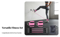 Elastic Bands with Ankle Straps Snap-Resistant Safety Design Ankle Elastic Bands Glute Kickback Exercise Aid for Beginners, Gym