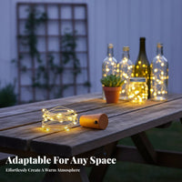 Solar Bottle Cork Light Flexible Wire Solar Cork Light gentle cream radiance for Patio