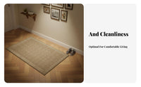 Trimmable Geometric Pattern Doormat Modern design Entrance Rug Non-Slip rearing Floor Mat Easy to Clean for Homeowners, Renters, Adults, Entryway, Front Door, Foyer, Hallway