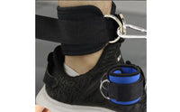 Hook-and-Loop Double D-Loop Ankle Strap Padded Ankle Training Strap Metal Rings Exercise Gear Heavy Duty