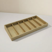 Glasses Display Tray 6-Slot Glasses Tray with Compartments Sunglass Organizer Rectangular Eyewear Organizer Slimline