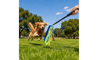 Extendable Dog Teasing Wand with Rope Toys Portable Retractable Flirt Pole with Tassels Lightweight Teaser Wand with Rope Sturdy for Young Dogs