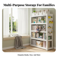 Multi-Tier Design Pegboard Countertop Rack Space Saving Household Storage Sturdy Construction Display Shelf Slim silhouette for Students, Homeowners, Office Workers, Bay window opening, Kid's Room, Bedroom, Kitchen Counter