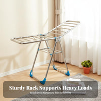Foldable Clothes Dehydrating Rack Space-Saving Foldable Laundry Stand Installation Foldable Clothes Dryer for Families, Balcony, Apartment