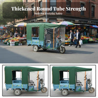 Rainproof Electric Tricycle Canopy Sun Protection Electric Tricycle Rain Awning Thickened Material Foldable Trike Rain Cover Windproof for Delivery Workers, Mobility Aid Users, All-Season Use, Daily Commute, Outdoor Riding, Goods Transport